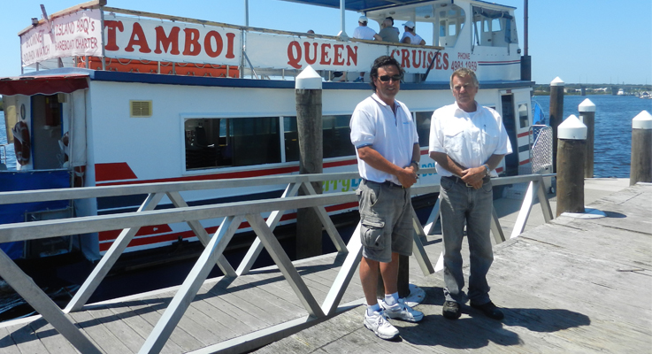 Daniel Aldridge and Ray Horsfield from Tamboi Ferry Service