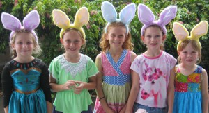  Claire Tufrey, Charlie Garemyn, Ruby Plummer, Lillian Jenkins and Jade Pickett are looking forward to Easter.