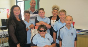 Jacob Allen, Dylan Powick, Scott Smith, Shannon Powick and Jonathan Hawes were amongst the first students to use the dental service with Oral Health Therapist Sharyn Primrose, Head Teacher Warren Jones and Dental Assistant Donna Lean.
