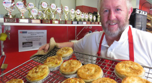 Champion Baker, Milton Churchill with his award-winning baked goods.