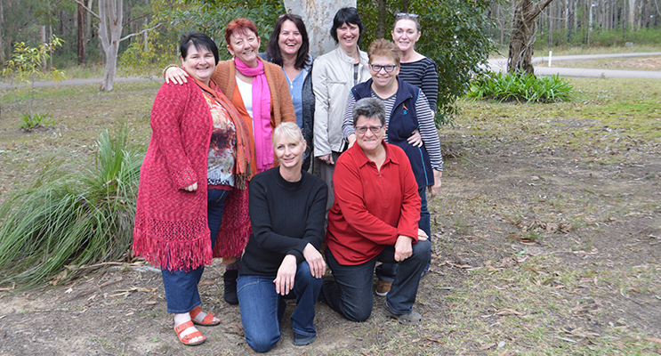 The inaugural meeting of the new Medowie’s women group: (l-r; back row): Leanne Swainson, Deb Jackson, Allison Ryer, Ang Bolin, Liz Stephens, Lisa Smith. (l-r; front row, kneeling): Flick Schmitt, Marg Loeser.