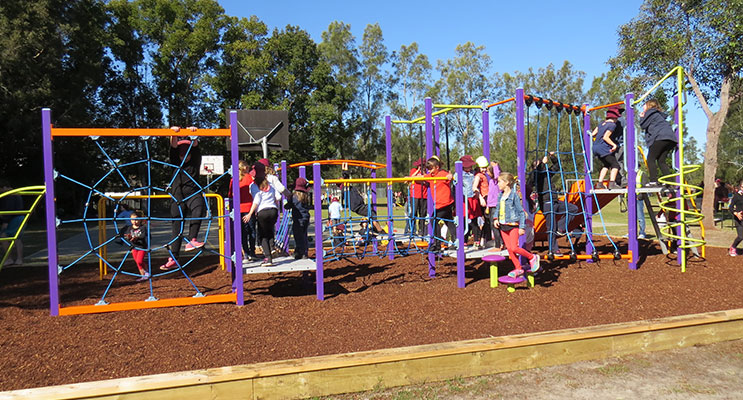 STRONGER COMMUNITIES: New playground equipment at Tea Gardens Public School was the result of fundraising efforts by the P&C and parents supported by the community. 