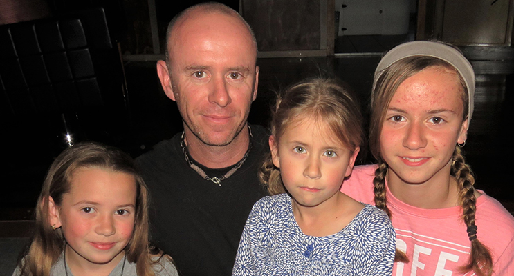 FAMILY: Sean Sullivan and his daughters Polly, Mindy and Annie are looking forward to Father’s Day.   