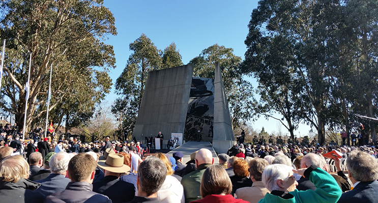 The Vietnam Memorial service on Anzac Parade, Canberra
