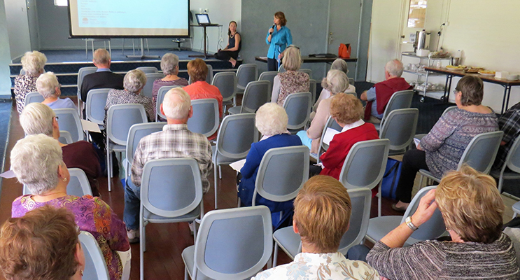 HEALTH EXPO: Sue Tripney from Gloucester Community Health talks about slips, trips and falls.