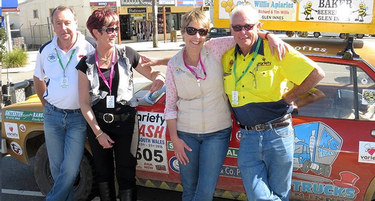 VARIETY: Regional Manager Victor Shiel with Deb Stapleton, Jimmo Woolfe and Lindsay Pollock