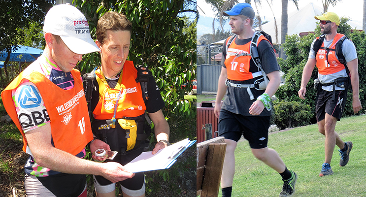 ORIENTEERING: Sean King and Andrew Renwick. ( left) URBAN ROGAINE: Teams explored the history of the town. (right)