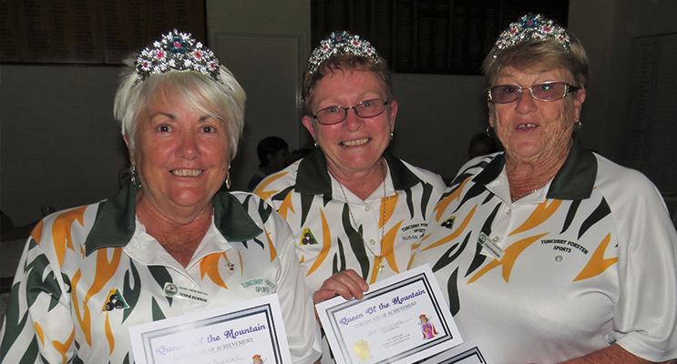 WINNERS: Roslyn Brown, Susan Leonard and Terrie Bowman from Tuncurry/Forster Sporties