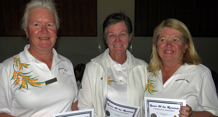 WINGHAM TEAM: Second place winners Leonie Gilford, Claudia O’Donnell and Denise Matheson