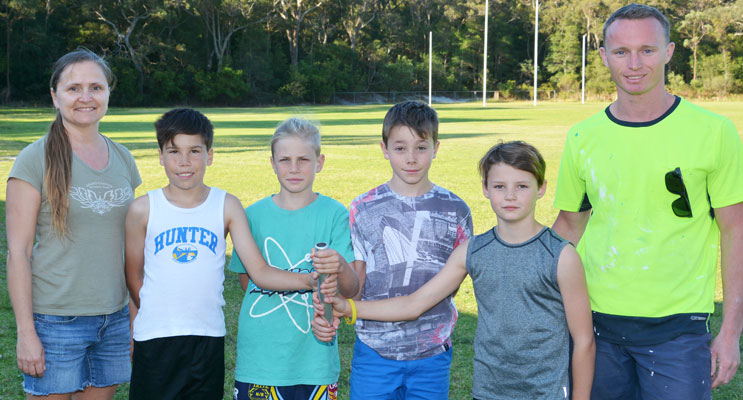 coming Under 11’s Relay Team representing Tomaree Primary School. 		Photo: Square ShoePhotograhy 