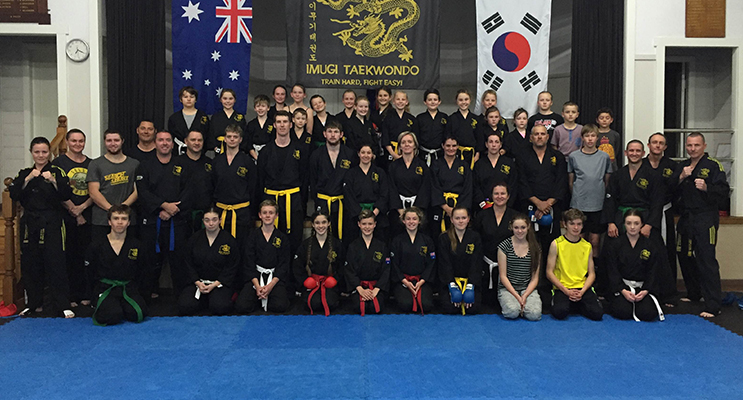 Students at Imugi Taekwondo prepare for National titles. Photo: Kelly O’Brien 