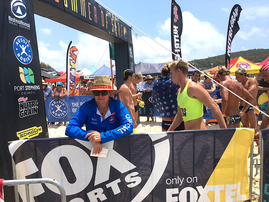Volunteer Official Samantha Faragher credits Fingal Bay Surf Club with holding such a successful event. Photo by Jewell Drury 