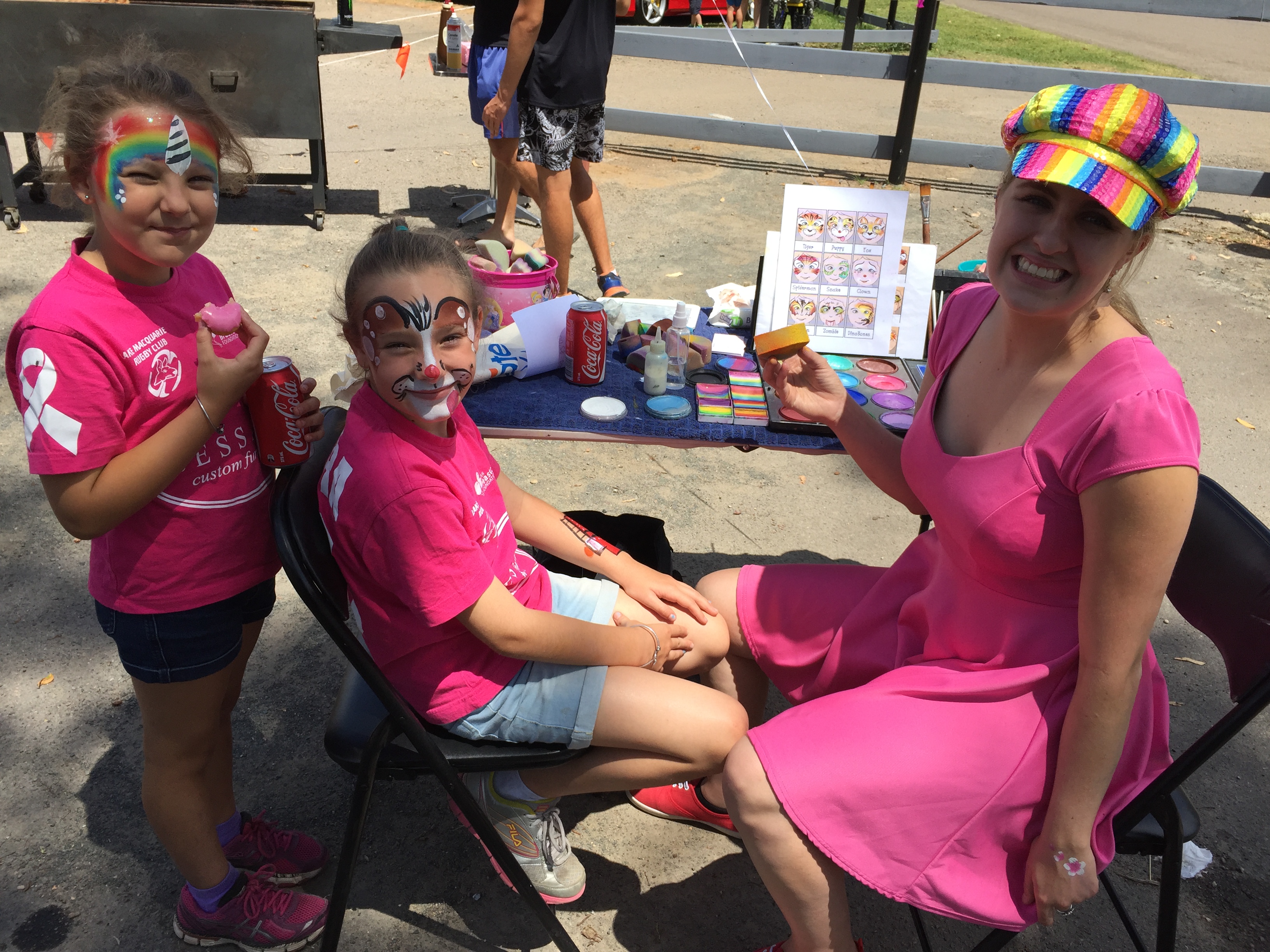 Face painting for the kids was a hit.