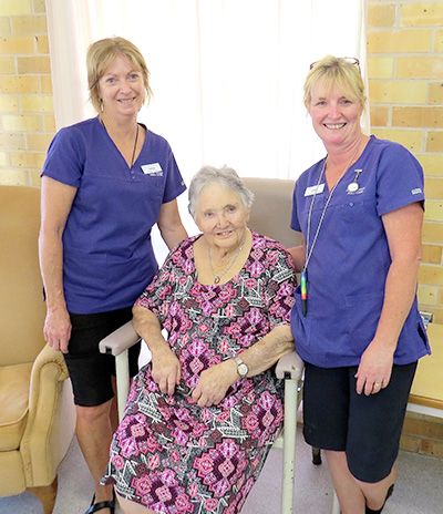 QUALITY CARE: Terese Coleman, Jane Campbell and Alison Benson.