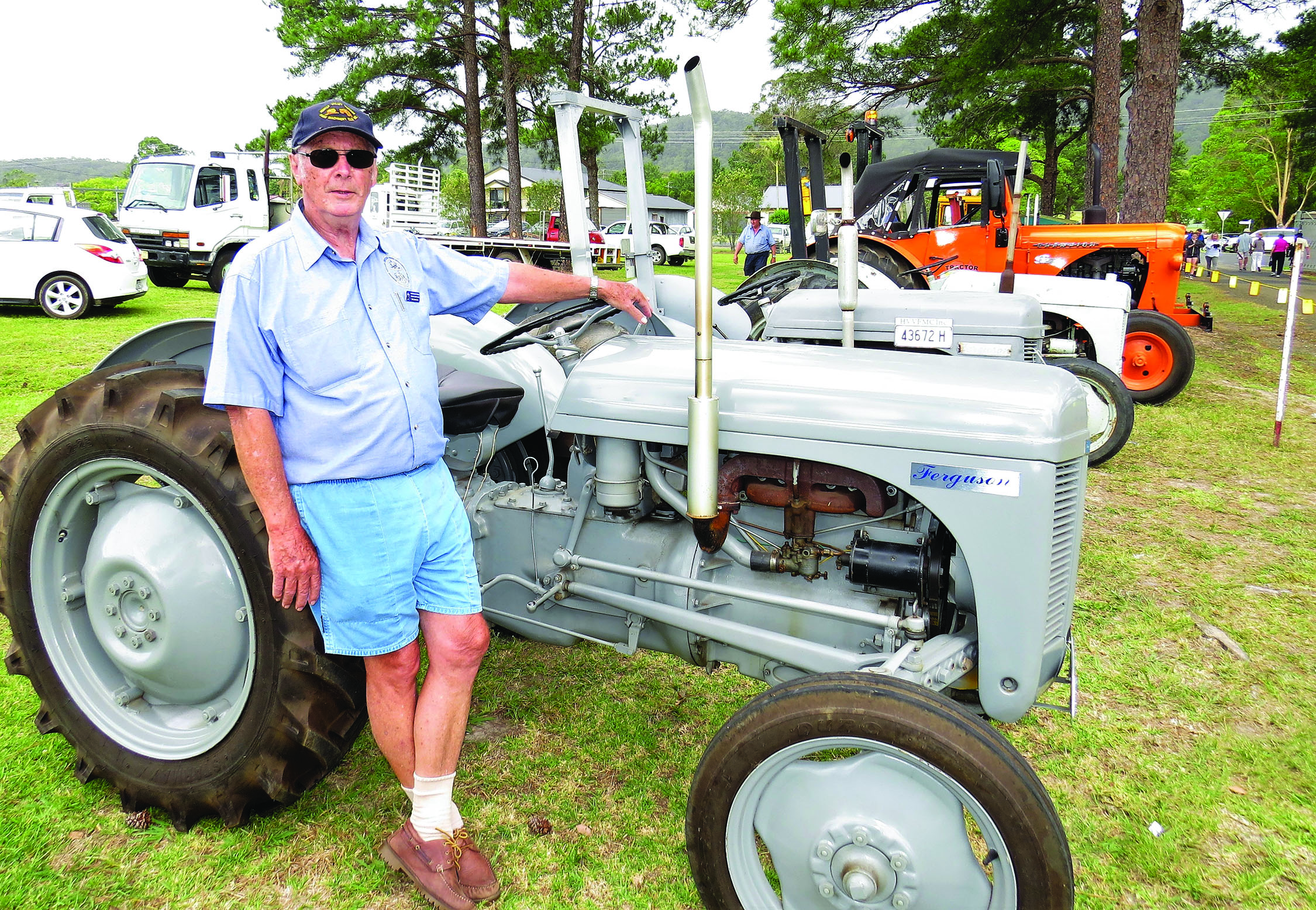MACHINERY: Don Lansdowne with the tractor display