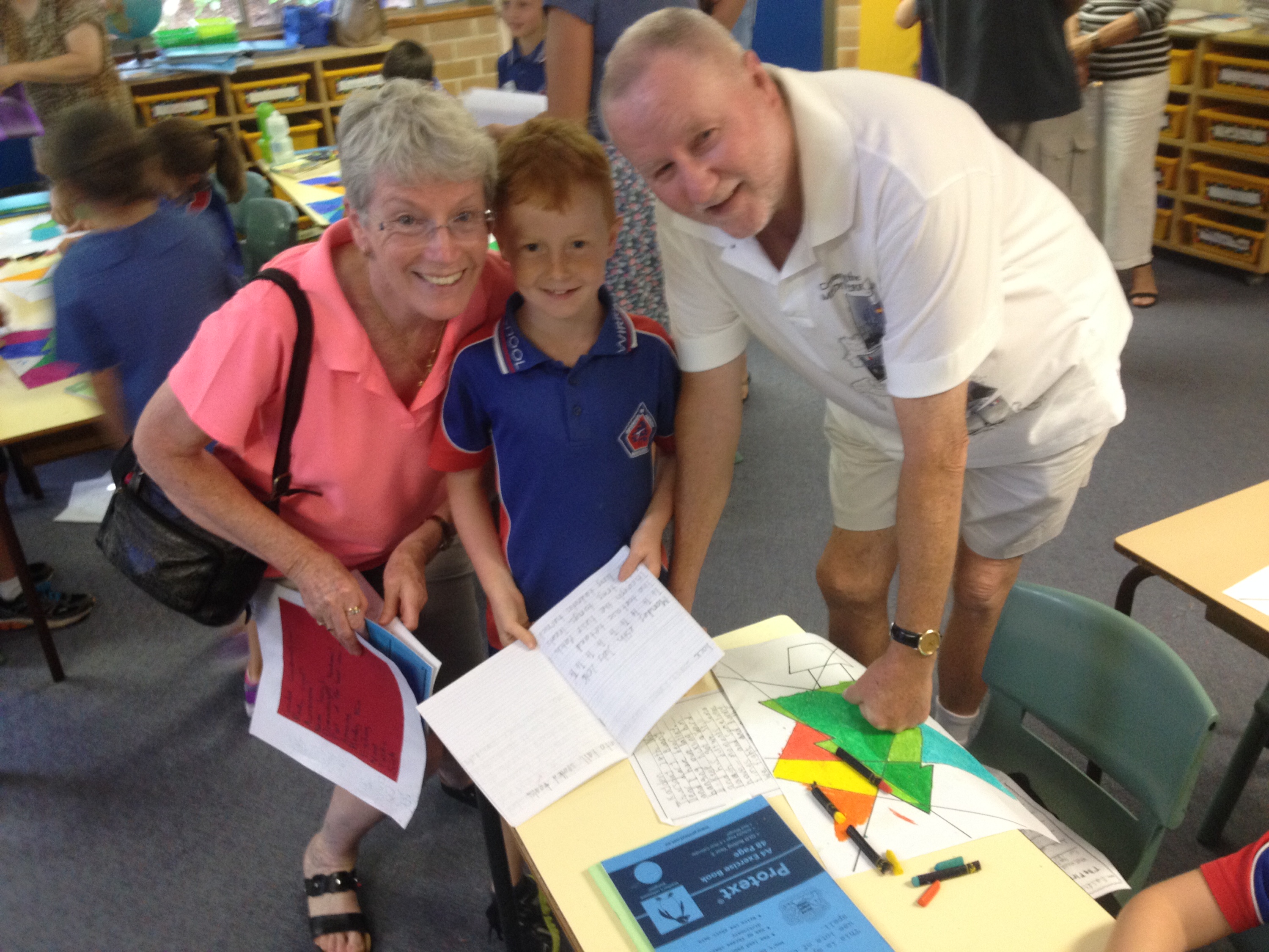 Kayden Turner and his Grandma and Granddad David and Janice Spalding.