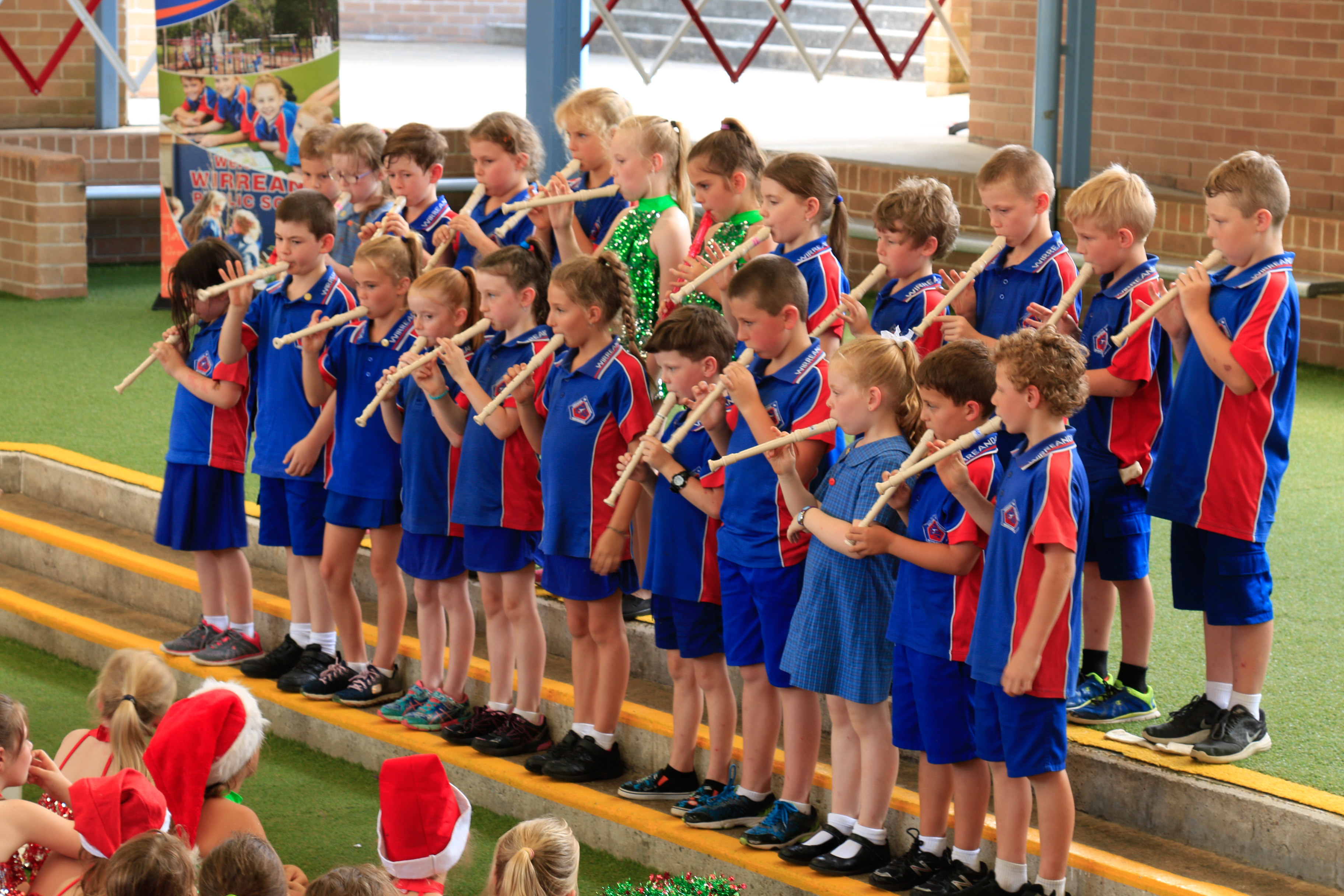 A recorder performance by the Wirreanda children for the visiting Grandparents.
