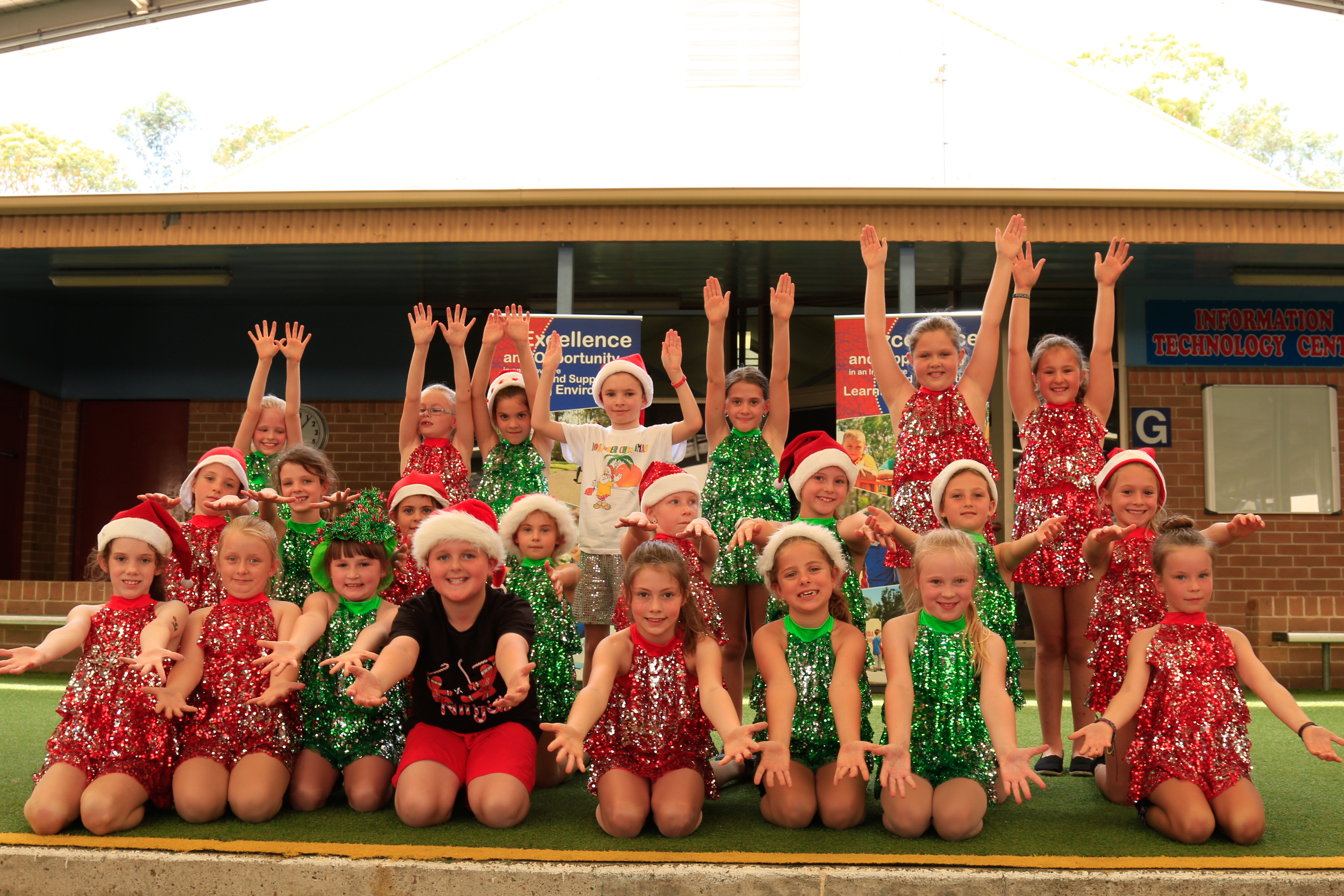 The Wirreanda Junior dance group performs for the visiting Grandparents.