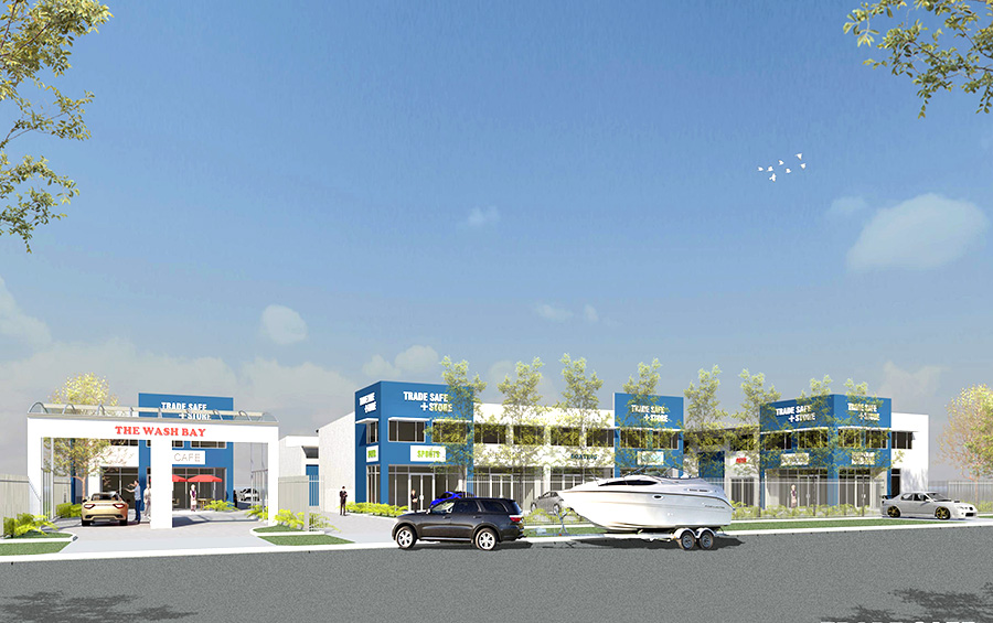 Artist’s Impression of business park, street view.