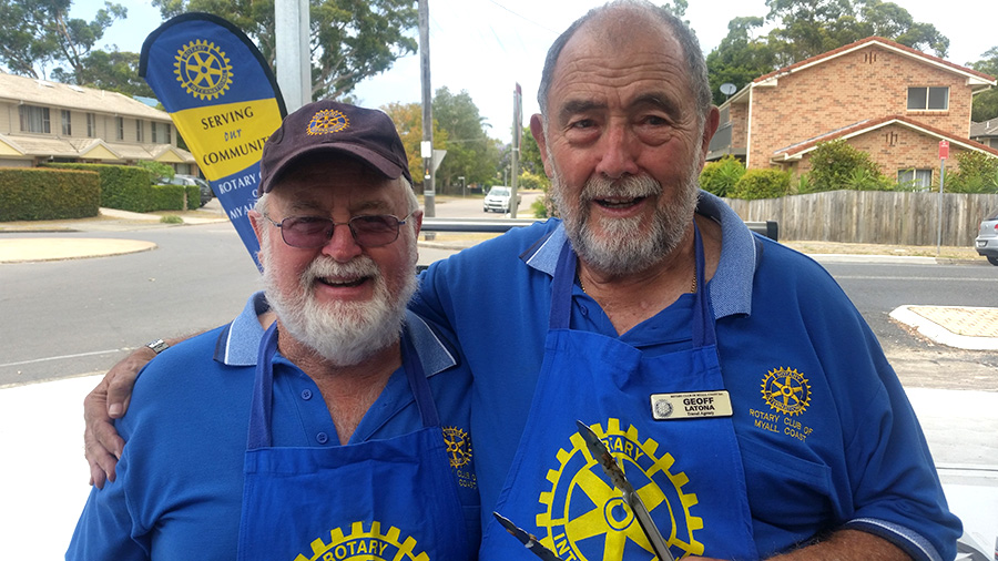 ROTARY VOLUNTEERS: John Taylor and Geoff Latona