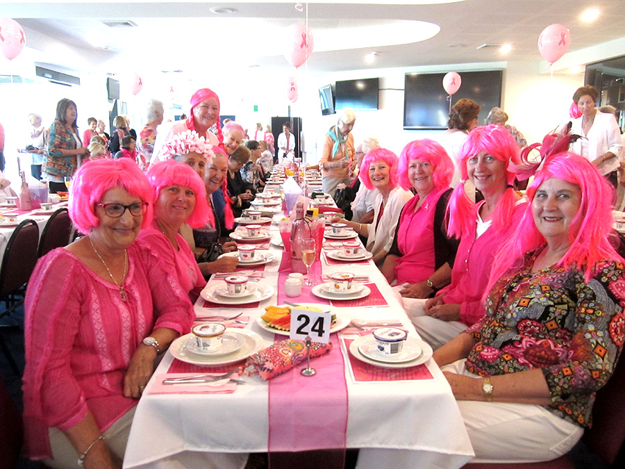 : “In The Pink” a fundraising breakfast for the Tomaree Breast Cancer Support group held at Nelson Bay Bowling Club.
