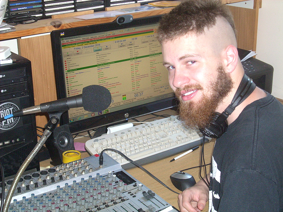 Rohan Kahn Brown at the helm. Photos by: RIOT FM