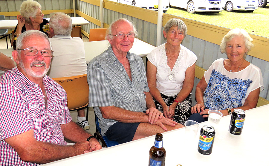 VOLUNTEERS: Barrie Bishop, Les Tattersall, Carol Tattersall and Diane Bishop.