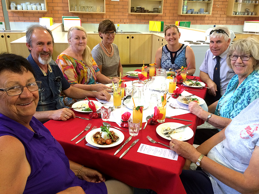 Some of the Irrawang volunteers who were treated to a three course luncheon