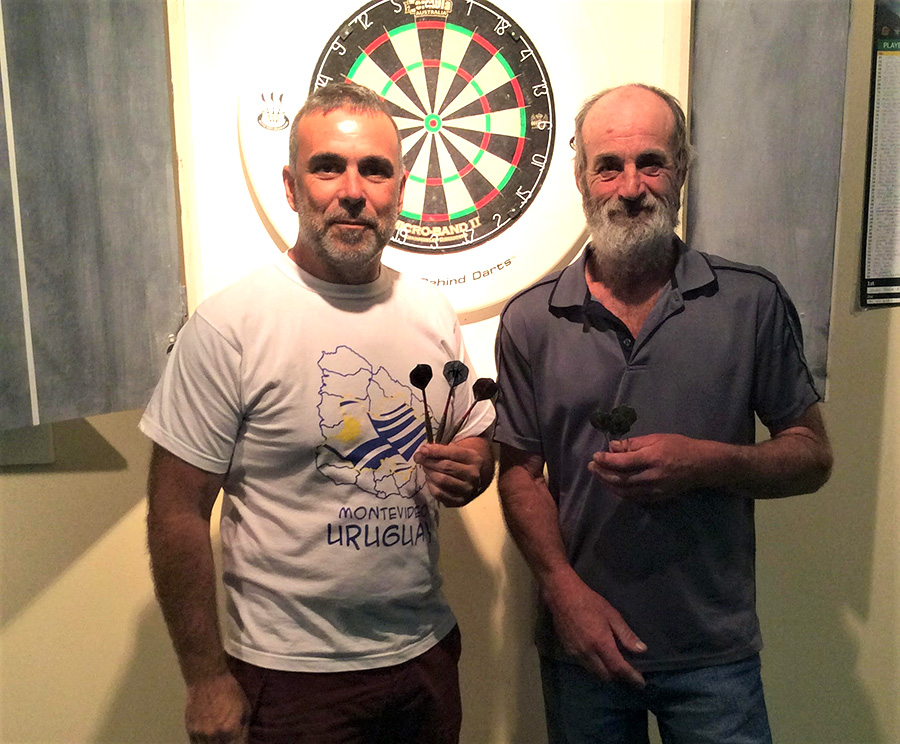 Social Darts Winners for the first day of summer: Carlos Hernando and Robert Bartlett.