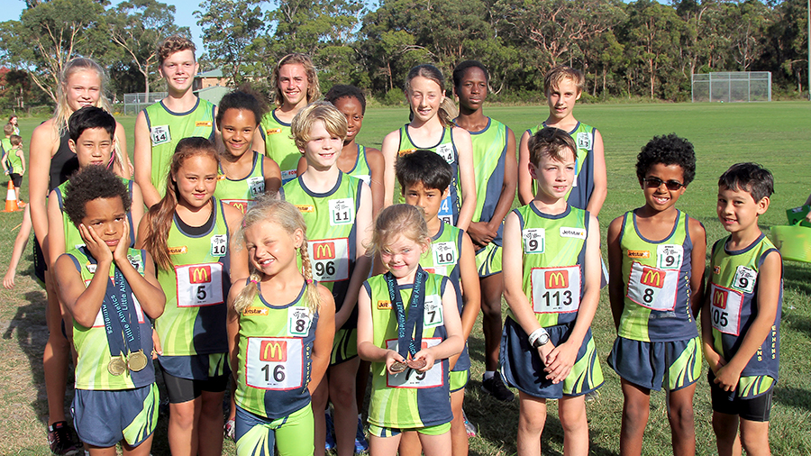 The outstanding young Port Stephens athletes who achieved amazing results at the Zone Championships. Photo supplied by Brett Wallace