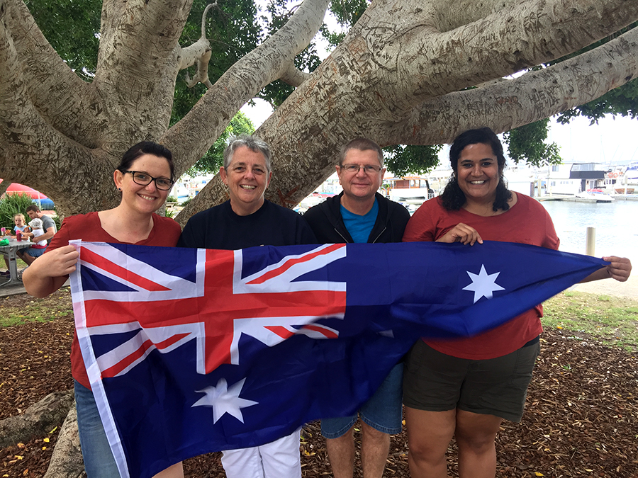 Sally-Anne Bowen, Sharon Bowen, Ross Bowen and Christine Major think Australia is the best country in the world. 