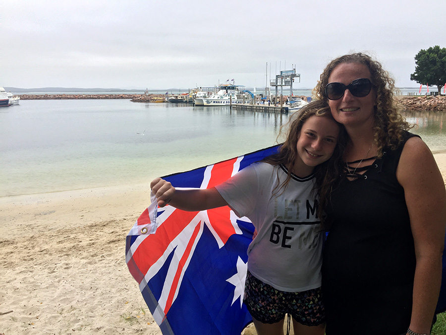 Michelle Segal and her daughter Talia enjoying holidays in the Bay