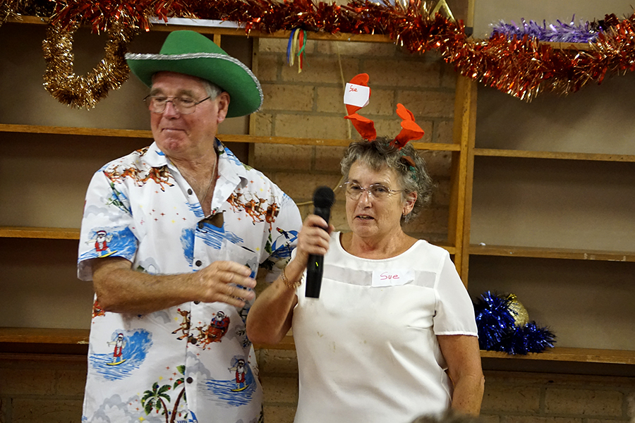 LUNCH ORGANISERS: Joe and Sue Douglas.