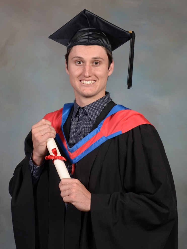 GRADUATE: Mitchell Markham graduates from Charles Sturt University.