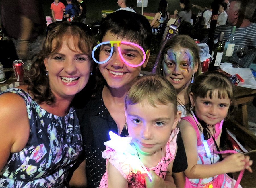 FAMILY CELEBRATION: Lisa Hamilton, Jett Krohn, Cassie Verdich, Taylah Krohn and Amy Verdich at Tea Gardens Country Club.