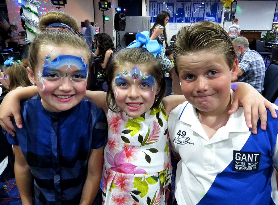 FAMILY FUN: Margaret and Jacqueline Stewart with Riley Devine at Karuah RSL Club.