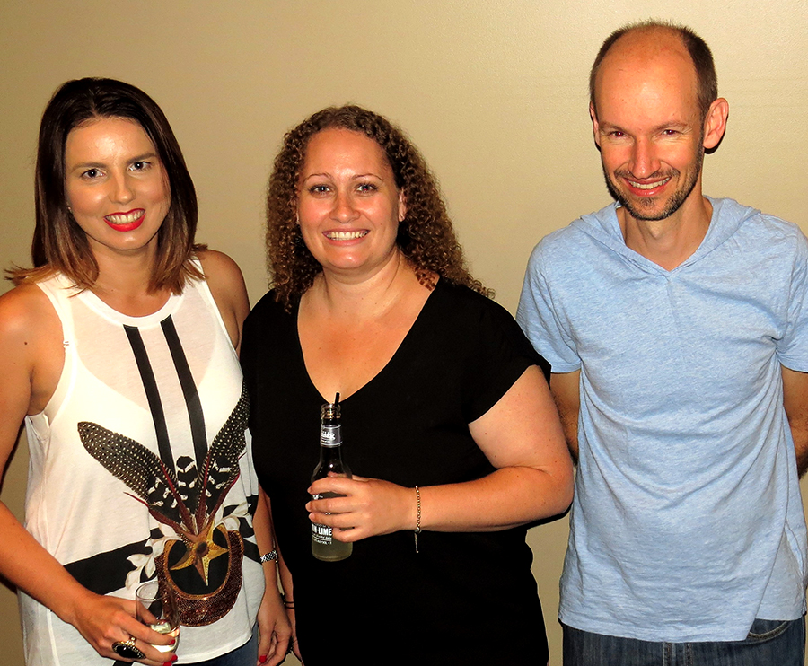 SCHOOL REUNION: Organiser Megan Smith with Jody Mostyn and Ashley Dorse.