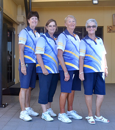 Winners of the Club Championship Fours: Karen Green, Kayelene Pearson, Dale Winter and Lily Smith.