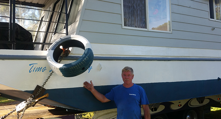 HOUSEBOAT TALE: ‘Time and Money’ owner Robert Brown.