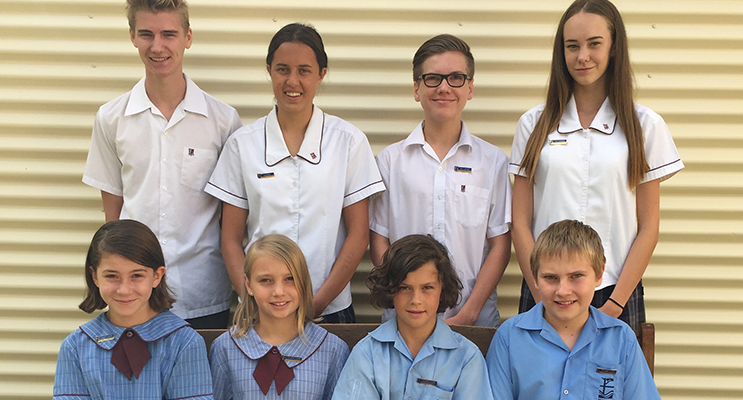 The primary and secondary school leaders of Medowie Christian School for 2017.  