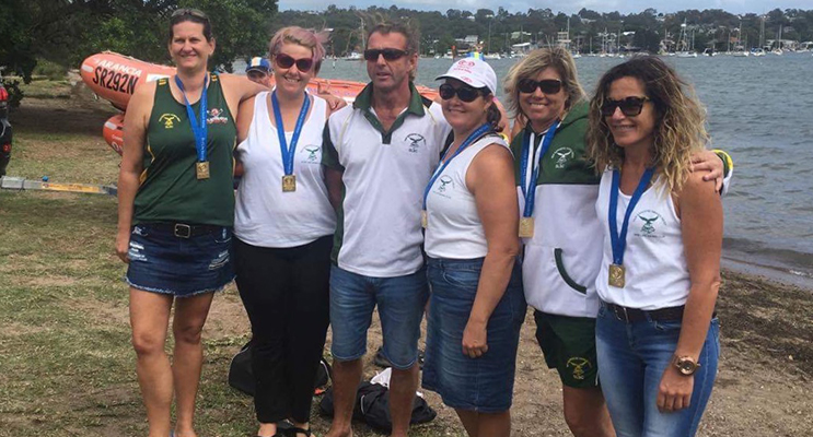 GOLD MEDALLISTS: LJ Chester, Justine Cruise, Steve Howell, Kate Maddison, Kelly Pietsch and Peta Shelton. 
