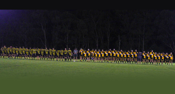Cessnock and Medowie paying their respects to fallen club member with a minute’s silence.