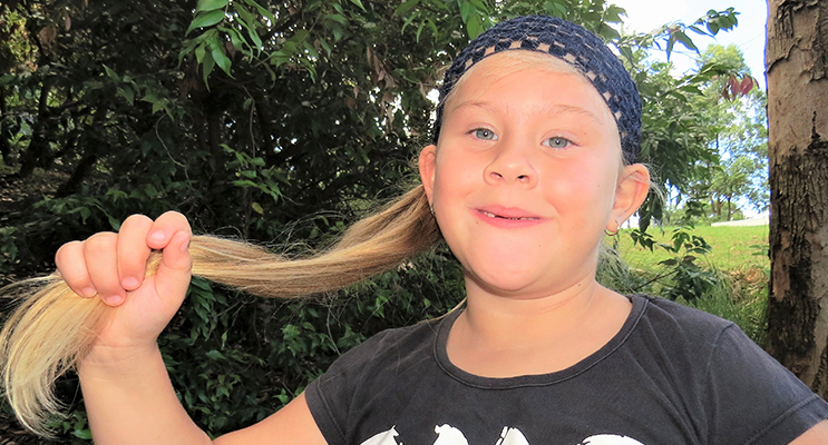 Kirra-Lea Rooney will have 45-cms of hair cut off for charity.   