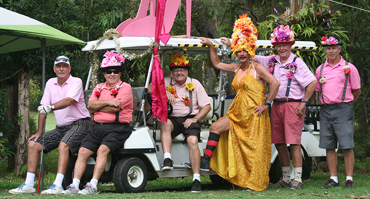 "In The Pink" helpers: Ross Lalor, Barry Schulz, Peter Griffin, Jeff Melrose, Bill Harding and Neil Goudge.