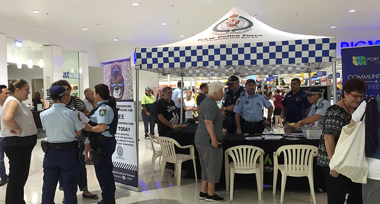 A good crowd of people came to the Coffee with a Cop event to chat to local officers.