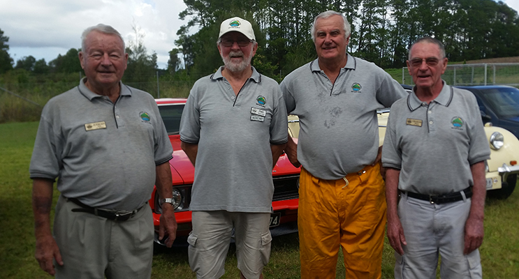 MOTORFEST ORGANISERS: Juergen Seil, Phil Hoare, Ranald Mackay and Graham Kelly.