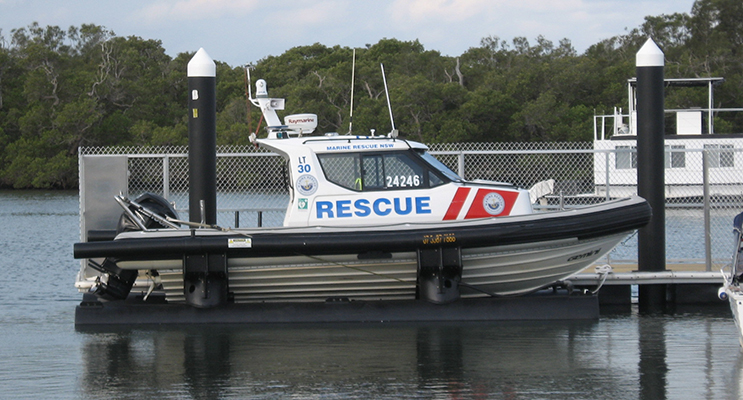 The Marine Rescue craft at the ready