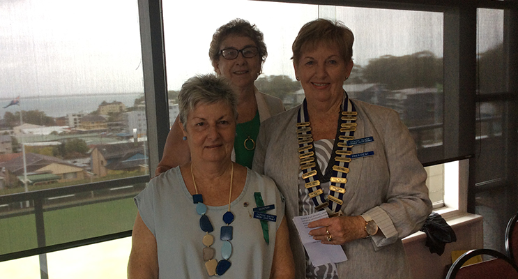 Tomaree Ladies Probus Club’s newly elected committee: Daphne Smith, Kitty Phipps and Denise Clark. 