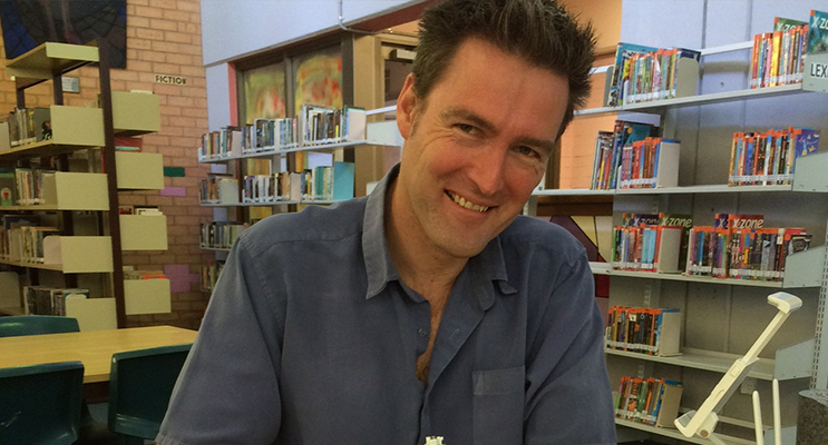 Mr Graham with one of the drones the iSTEM students have been able to utilise.