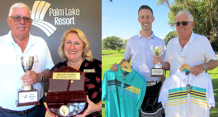 1.David Gilbert, Hawks Nest Golf Club and Jen Nichols, Sales Manager, Palm Lake Resort.(left) 2. Andrew McCormack and David Gilbert.(right)